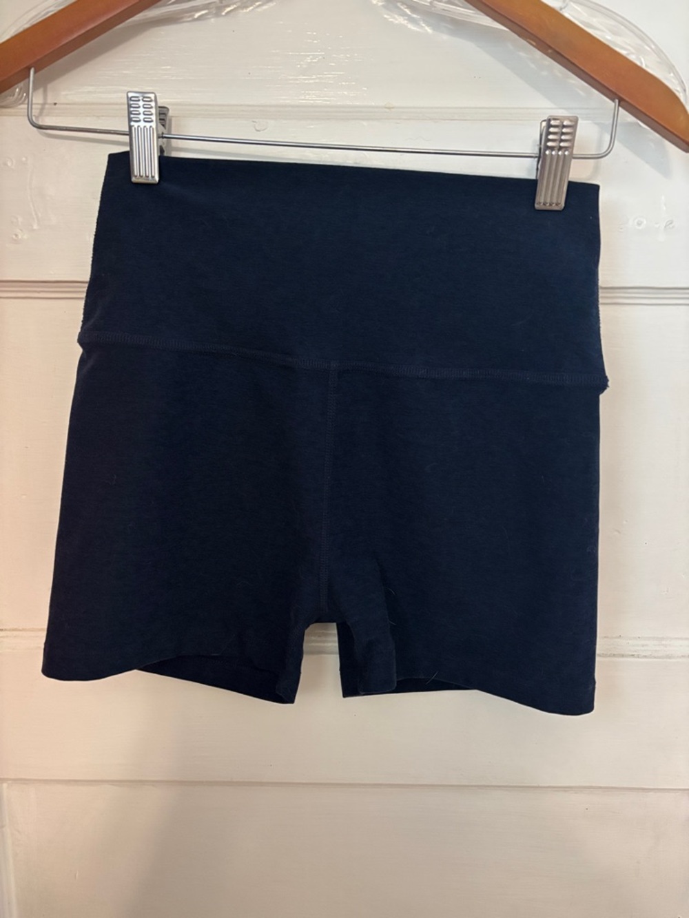 High-Waist Blue Women’s Stretch Shorts